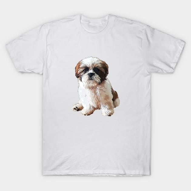 Shih Tzu Cute Puppy Dog T-Shirt by ElegantCat